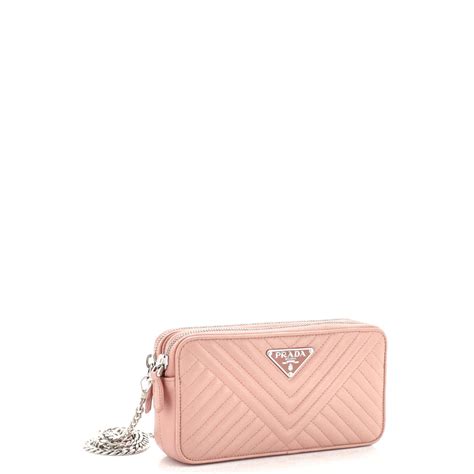 prada double zip wallet on chain